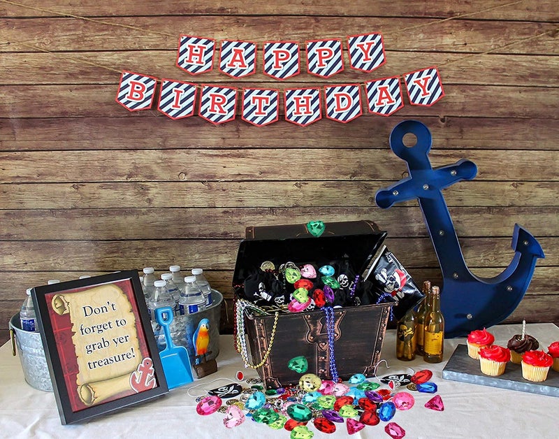 RICHNESS Pirate Treasure Jewels Jumbo Bling Diamonds Multi-Colored Treasure for Pirate Party Pack of 80pcs - Image 5
